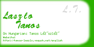 laszlo tanos business card